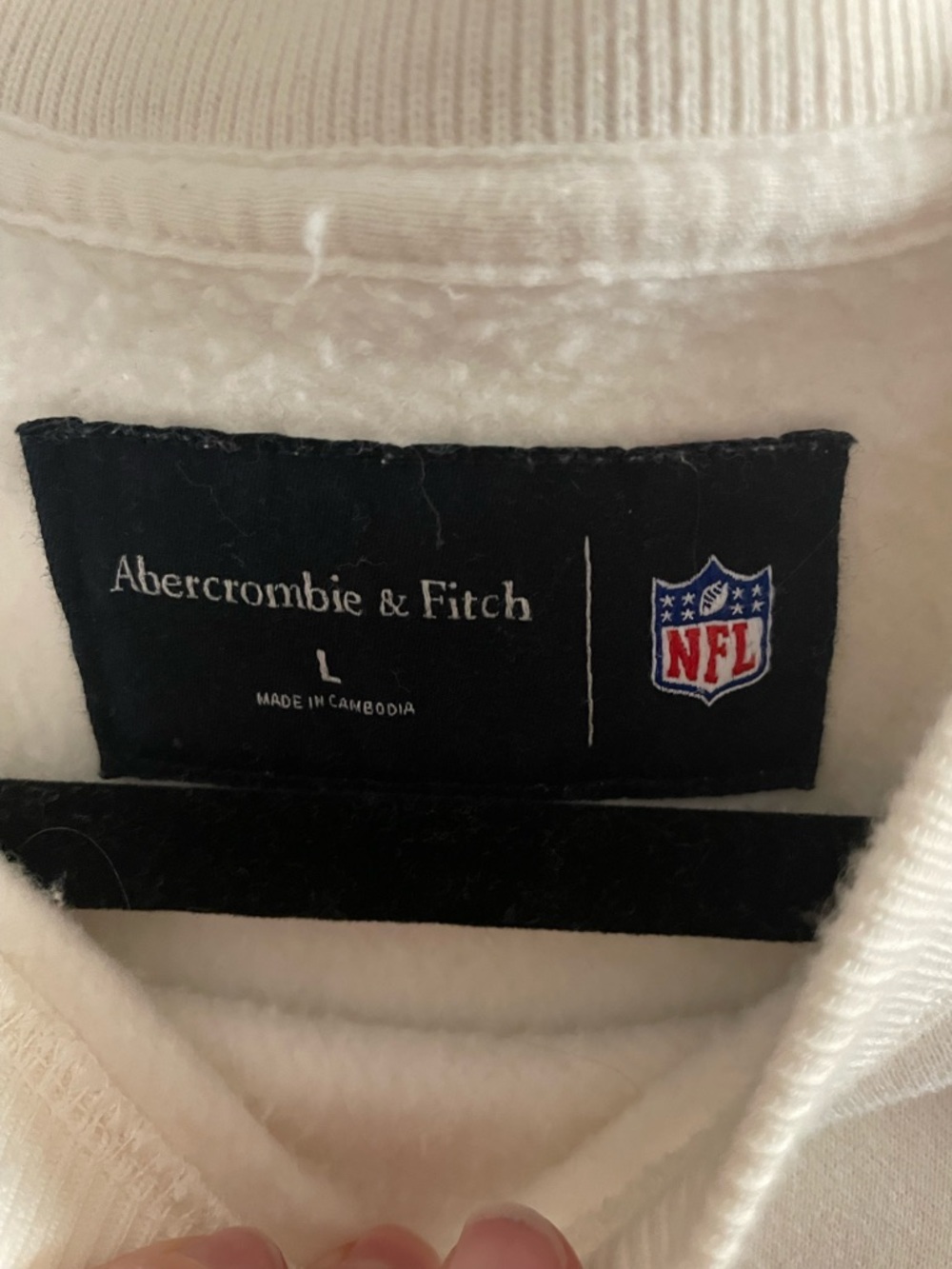 Abercrombie & Fitch NFL Cream Seattle Seahawks Graphic Crewneck - Picture 3 of 3
